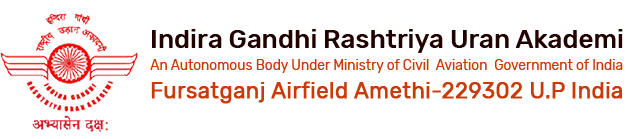 Logo of Official Website of Indira Gandhi Rashtriya Uran Akademi under the Ministry of Civil Aviation, Government of India